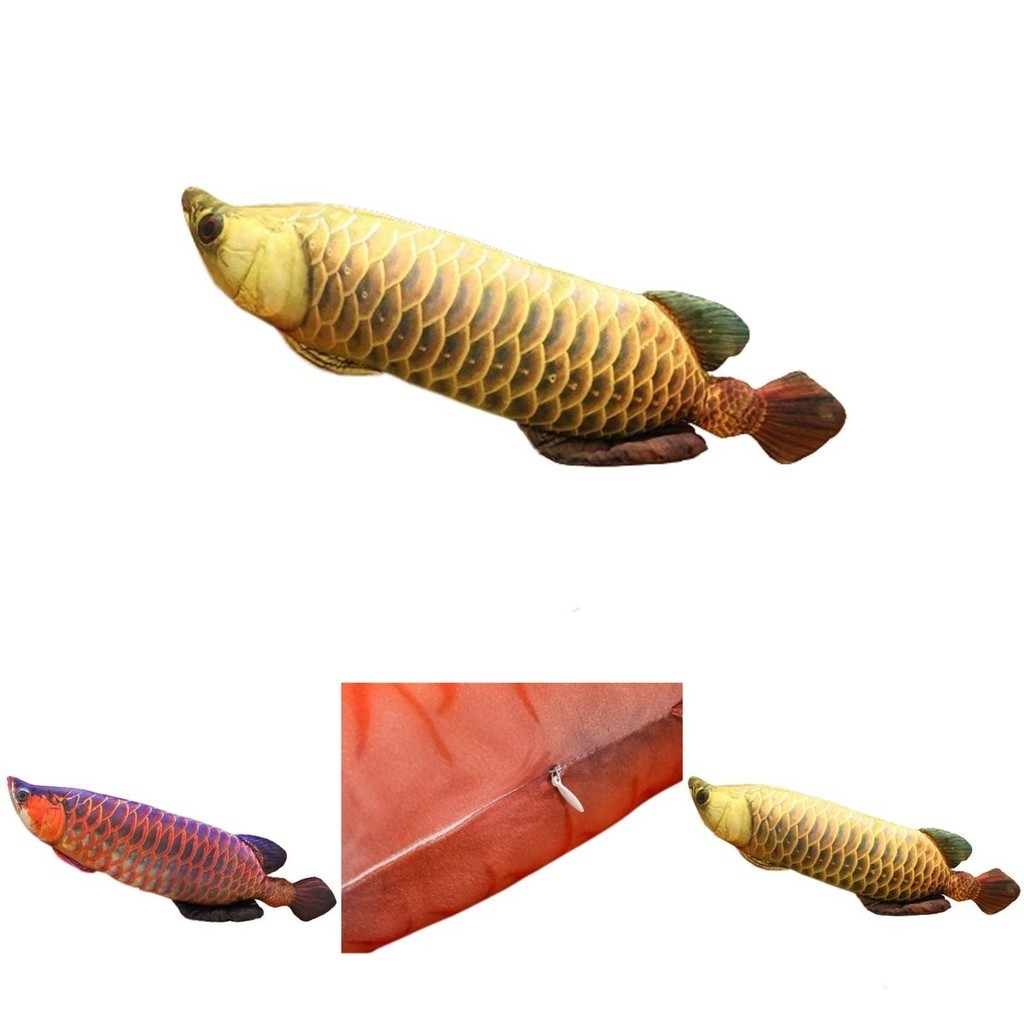 3d Cotton Đầy Vàng Cá Rồng Gối Cá Chép Loach Catfish Thú Nhồi Bông Cho Thanh Niên