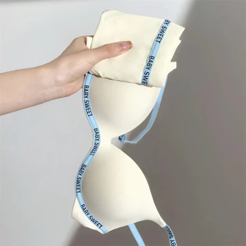 1 Bộ Cô Gái Thanh Niên Gợi Cảm Áo Ngực + Quần Lót Ngực Nhỏ Đẩy Lên Quần Lót Nữ Thời Trang Màu Sắc Tương Phản Quần Lót Không Dây Nữ Bralette