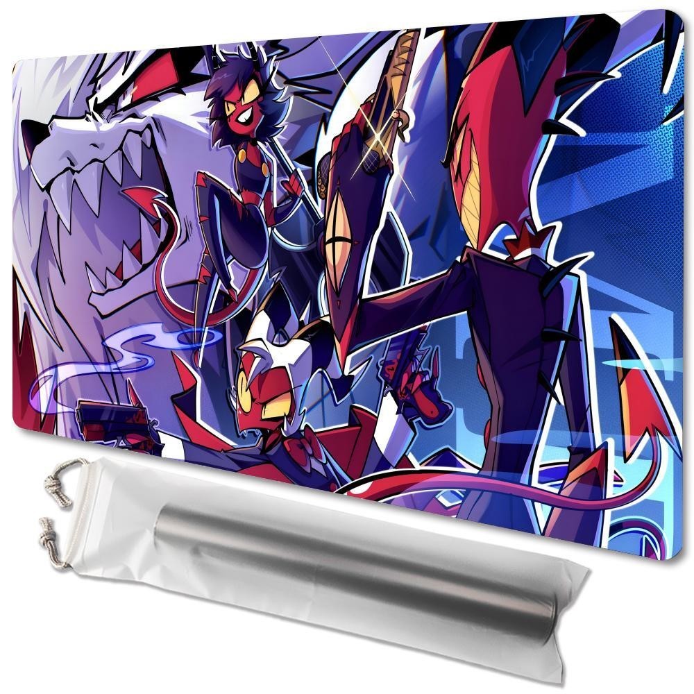 Helluva Boss Mousepad Chuột Chơi Game Lớn Miếng Lót LockEdge Dày Bàn Phím Máy Tính Bàn Để Bàn Thảm