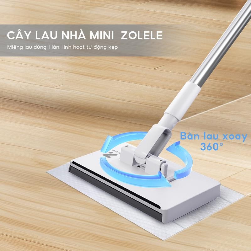 Mô tả Cây lau kẹp khăn đa năng dùng 1 lần DM02 Zolele dùng lau bụi mịn các bề mặt - Chính hãng - 1