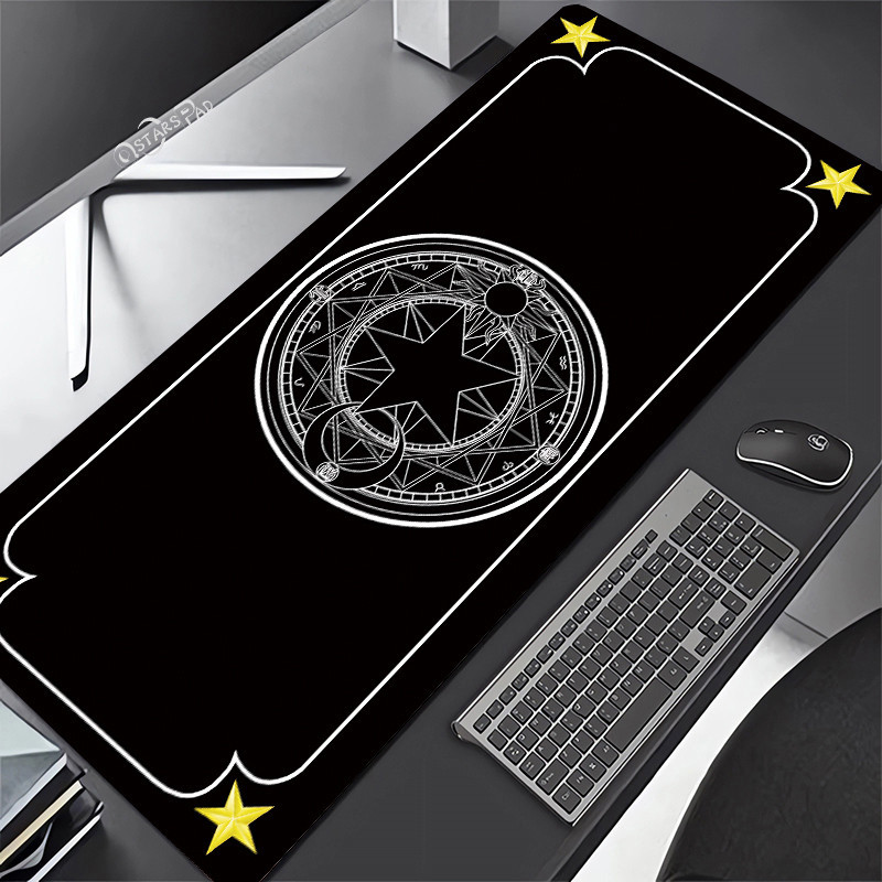 Hồng Cardcaptor Sakura Lớn Deskmat Magic Wand 90 * 40 Thảm Chơi Cao Su Hoạt Hình Chơi Game Laptop Bàn Phím Thảm Chống Trơn Trượt