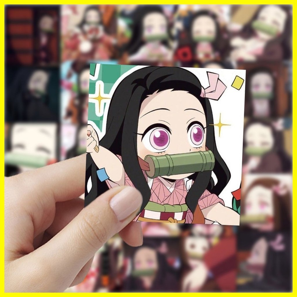 [Zoci] Nhãn dán Demon Slayer (59 tờ) Kamado Nezuko Demon Slayer Nezuko Nhãn dán hàng hóa Phim hoạt hình Sổ tay trang trí Avatar dễ thương Nhãn dán sổ tay diy