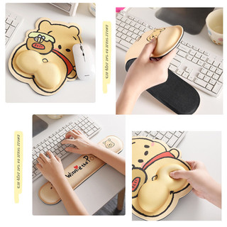 Bộ đệm cổ tay hình gấu Pooh và mật ong Hewes Bộ đệm chuột + Bộ bàn phím