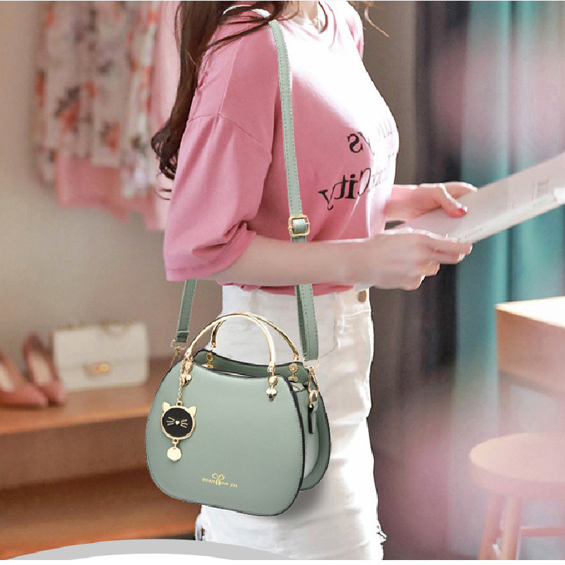 Túi đựng vỏ mèo dễ thương dành cho nữ Túi đeo vai đeo chéo hợp thời trang có khóa kéo