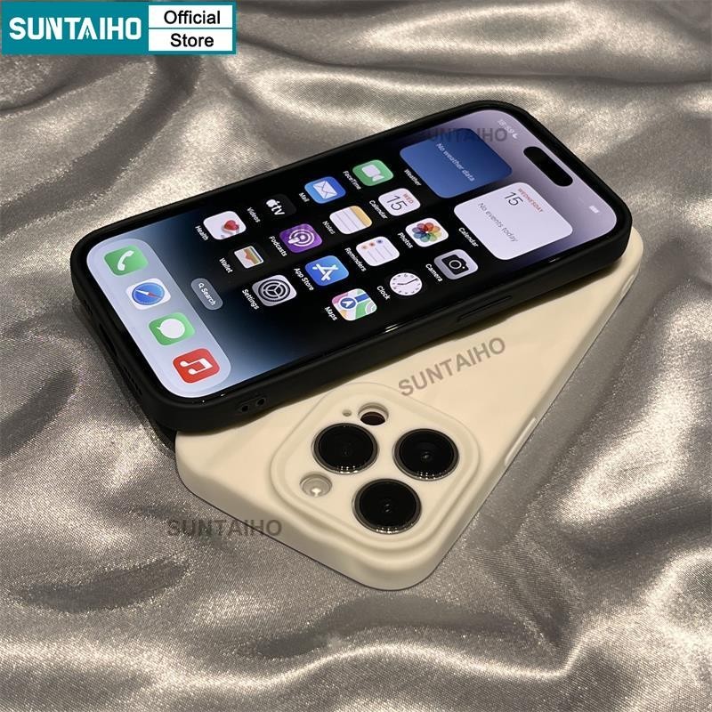 Mô tả Suntaiho Ốp lưng Iphone Thời Trang Đơn Giản Sóng Sương Mù Màu Đen Ốp Điện Thoại Silicon Mềm Làm Dày Chống Sốc  Cho Iphone 15 14 12 13 11 Pro Max IP 7 8 Plus Iphon X Xs XR XsMax - 6