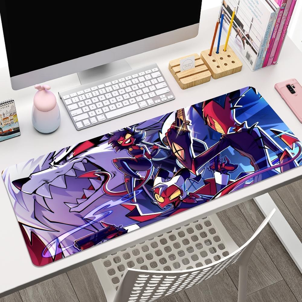 Helluva Boss Mousepad Chuột Chơi Game Lớn Miếng Lót LockEdge Dày Bàn Phím Máy Tính Bàn Để Bàn Thảm