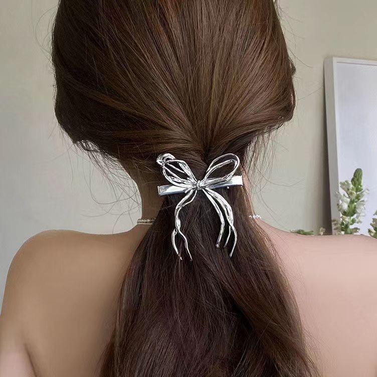 Nơ Kẹp Tóc Kim Loại Thời Trang Kẹp Tóc Nữ YK2 Kẹp Bên