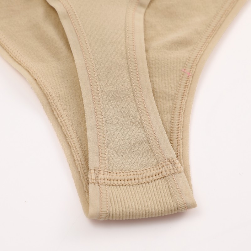 Mô tả Finetoo Quần lót Cotton nữ giữa eo Quần lót chữ G mềm màu trơn - 2
