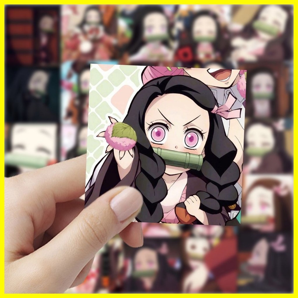 [Zoci] Nhãn dán Demon Slayer (59 tờ) Kamado Nezuko Demon Slayer Nezuko Nhãn dán hàng hóa Phim hoạt hình Sổ tay trang trí Avatar dễ thương Nhãn dán sổ tay diy