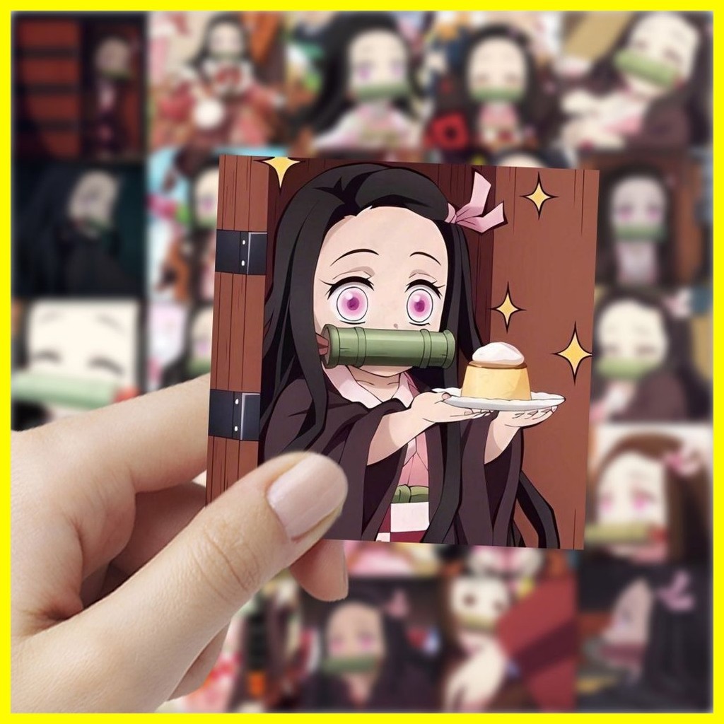 [Zoci] Nhãn dán Demon Slayer (59 tờ) Kamado Nezuko Demon Slayer Nezuko Nhãn dán hàng hóa Phim hoạt hình Sổ tay trang trí Avatar dễ thương Nhãn dán sổ tay diy