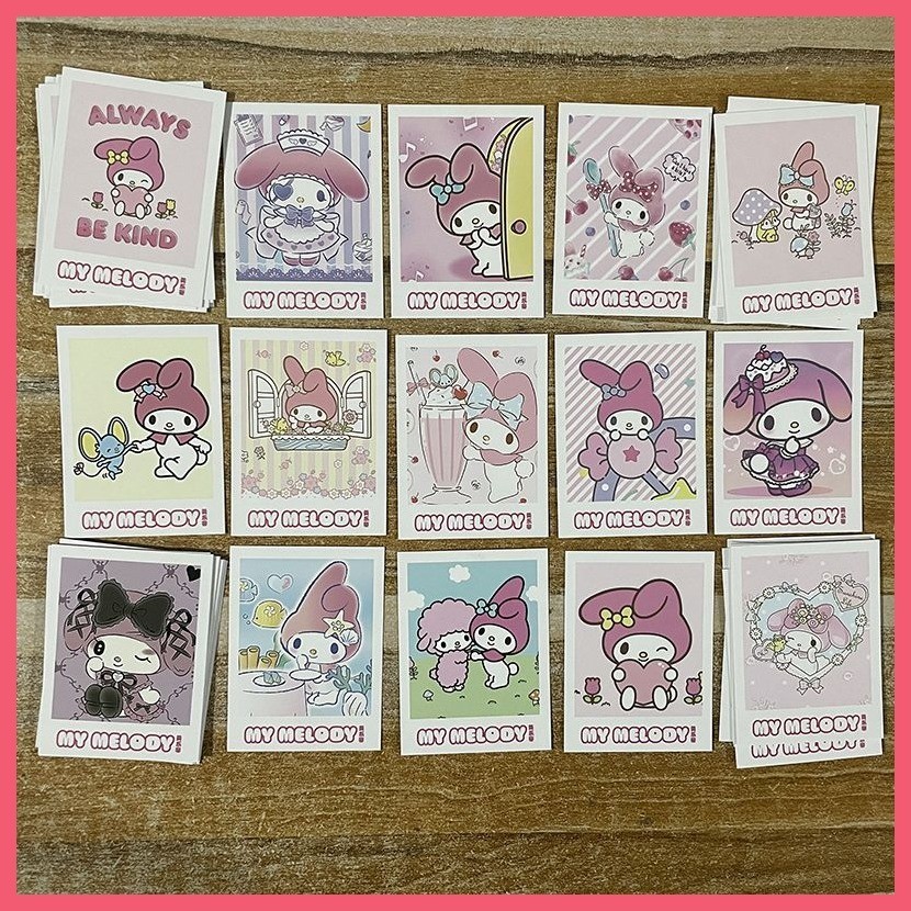 Thẻ Kuromi Melody Pachacco Kitty White Sanrio lomo Card Melody Pachacco Kitty White Sanrio lomo Card Giai Điệu Quế Chó Pacha Chó Hello Kitty Hoạt Hình Hàng Hóa Tin Nhắn Thẻ Ảnh