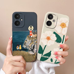 Ốp điện thoại Cho Xiaomi Redmi 13R 5G Ngọn Hải Đăng Hoa Đẹp Vỏ Vuông Lỏng Silicon Thiết Kế Prevalent Ốp điện thoại Cho Xiaomi13R Redmi13R Capa Cản