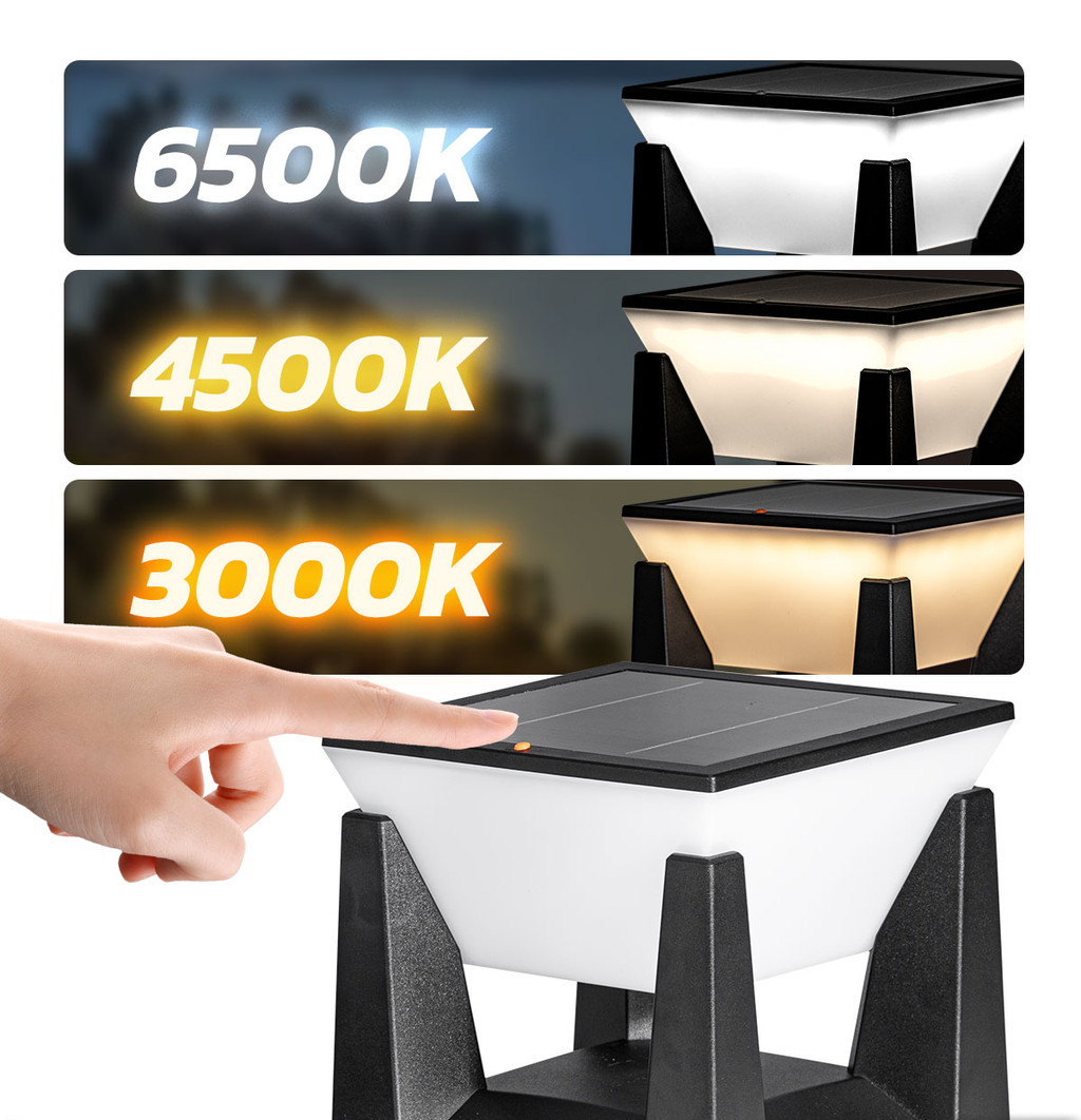 Mô tả Đèn Trụ Cổng Năng Lượng Mặt Trời MODI SOLAR, Đèn LED Hàng Rào Sân Vườn Ngoài Trời Chống Nước - 3