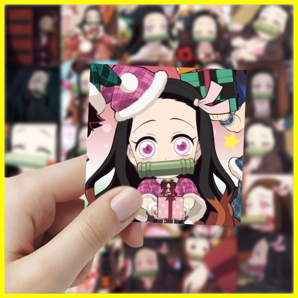 [Zoci] Nhãn dán Demon Slayer (59 tờ) Kamado Nezuko Demon Slayer Nezuko Nhãn dán hàng hóa Phim hoạt hình Sổ tay trang trí Avatar dễ thương Nhãn dán sổ tay diy