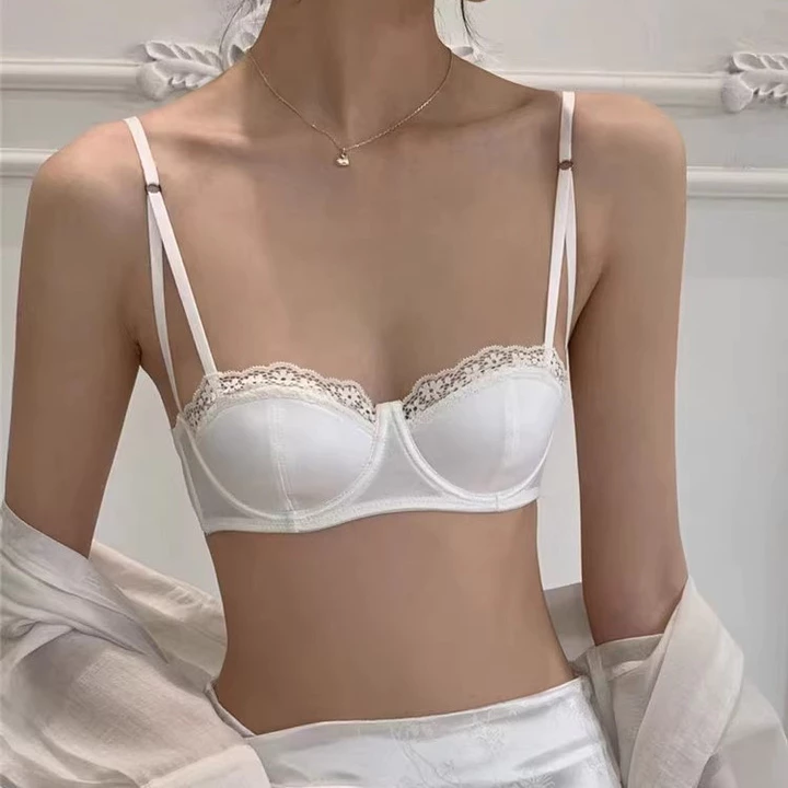 Đồ lót ren nữ bằng lụa gợi cảm Vòng thép mềm Push Up Áo ngực nữ thoải mái Đồ lót xốp mỏng Dây Bralette nữ