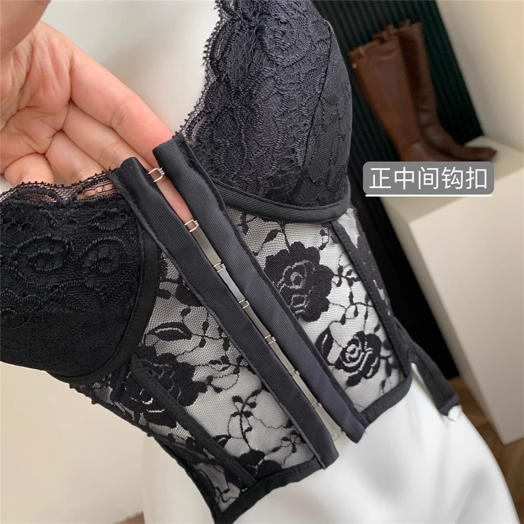 Gợi Cảm Đẹp Lưng Nữ Nhỏ sling Áo Ngực Ren Gợi Cảm Tự Trồng Corse Thời Trang Xương Cá Dòng Thanh Niên Cô Gái Vòng Thép Đồ Lót Push Up Nữ Bralette Quần Lót