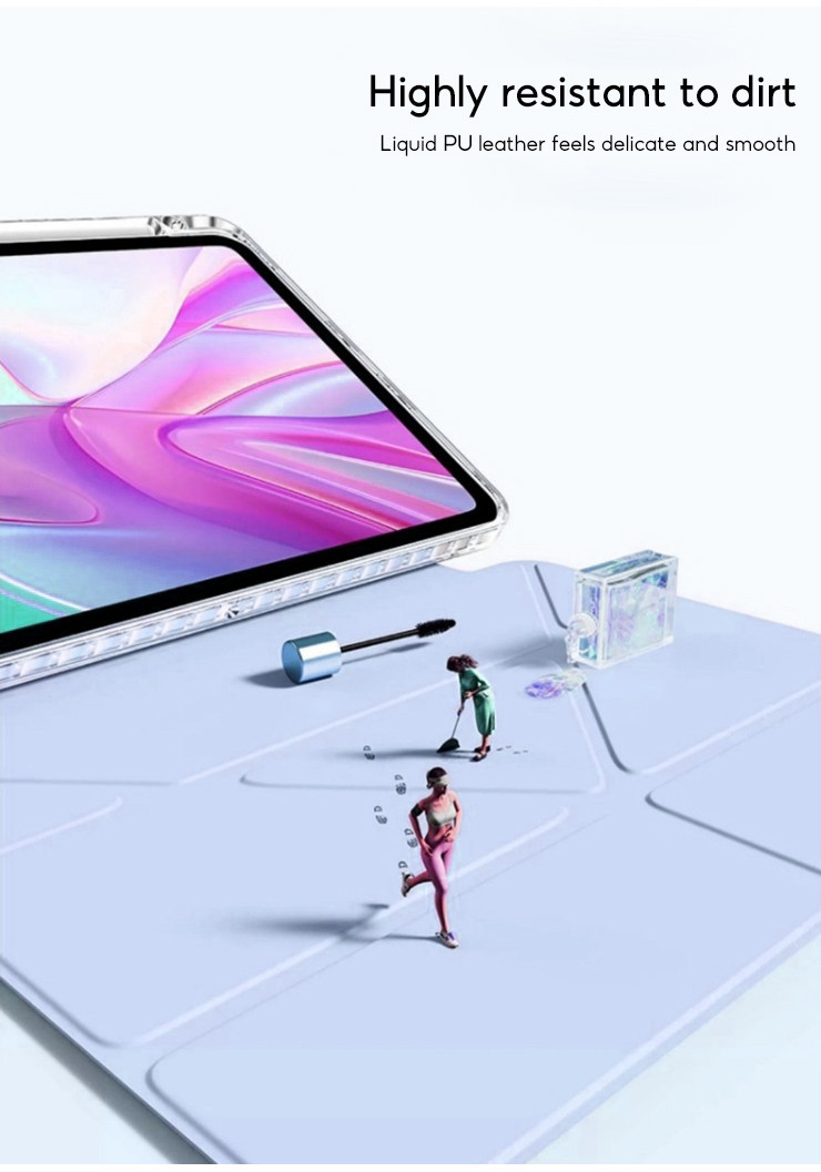 Mô tả Tbtic Cho iPad Có Giá Đỡ Bút Chì Air 7 M3 2025 6 Pro 11 2024 Air 5 4 10.9 11th A16 10th 9th 8th Gen 7th 10.2 6th 5th 9.7 Mini 6 Ốp Lưng Trong Suốt - 12