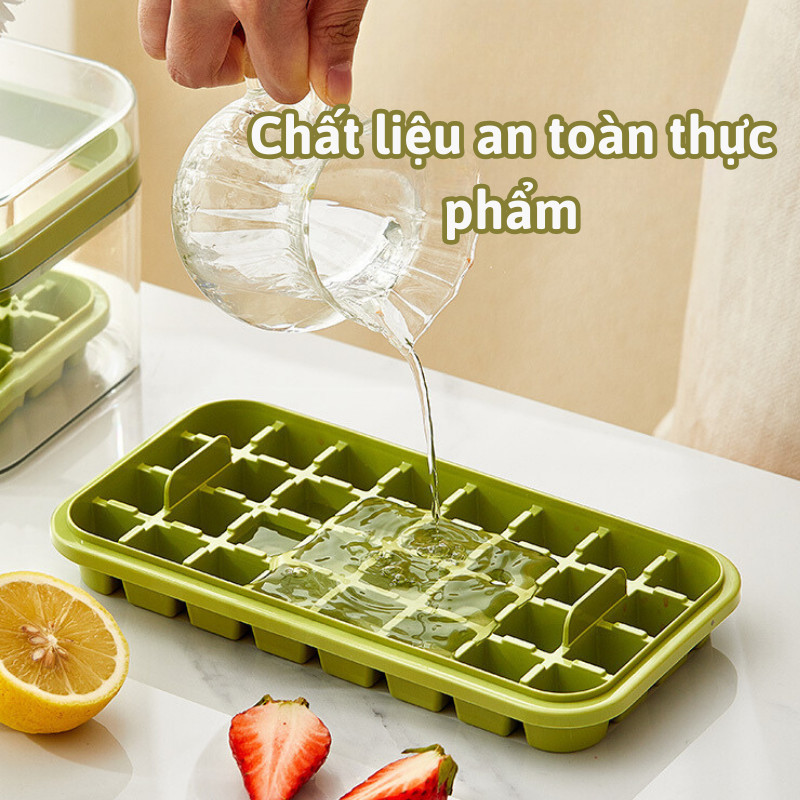 Khay Làm Đá Tự Rơi MINT DECOR, Nhấn Nút Tiện Lợi, Dụng Cụ Làm Đá Tủ ...