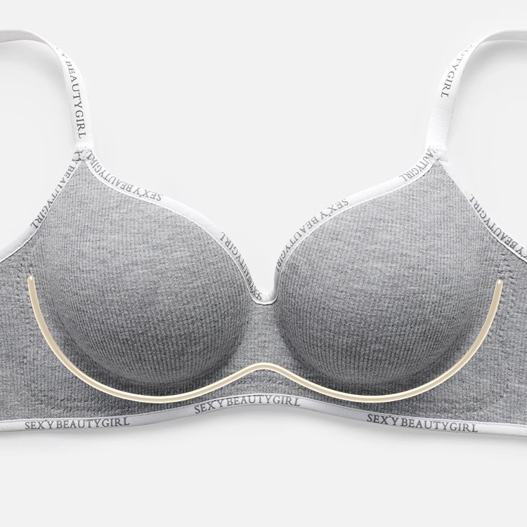 5 Màu Nhỏ Ngực Thanh Niên Cô Gái Dày Xốp Áo Ngực Liền Mạch Mềm Mại Không Dây Cotton Quần Lót Flat Ngực Đẩy Lên