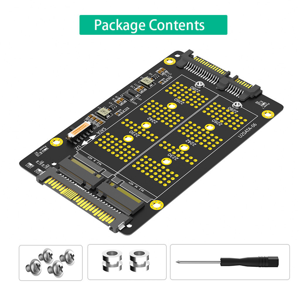 M2 SSD Adapter Cho NVME M Key Sang SFF-8639 SATA B Key Sang  SATA Bộ Chuyển Đổi Ban Hỗ Trợ 2230 2242 2260 2280 M2 SSD