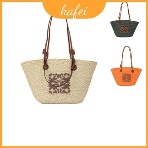 Túi mây sành điệu Thủ công Wicker Tote Urban Tối giản Dây đeo thời trang đôi