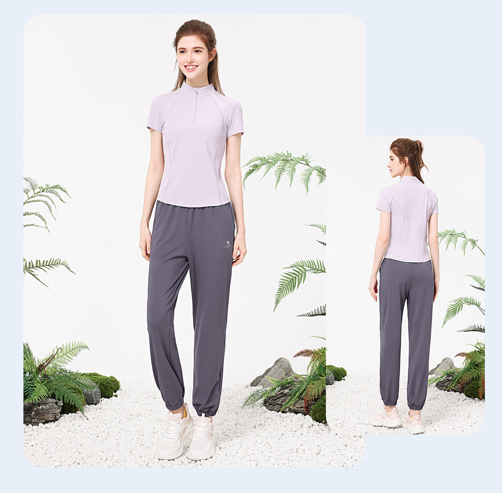 Mô tả Camel CROWN Yoga Phù Hợp Với Nữ Chống Nắng Slim Fit Nhanh Khô Thoáng Khí Thể Thao Hai Mảnh Phù Hợp Với - 8