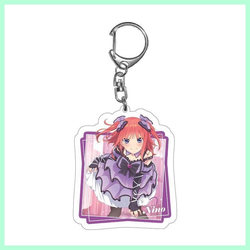 Phong Cách Mới Móc Khóa Mặt Dây Chuyền Quà Tặng Nakano Ichika Nino Miku Năm Bằng Nhau Hoa Cưới Nakano Sanjiu Anime Hàng Hóa Hai Chiều Acrylic Mặt Dây Chuyền Hai Mặt Dây Chuyền Móc Khóa Yotsuba Itsuki
