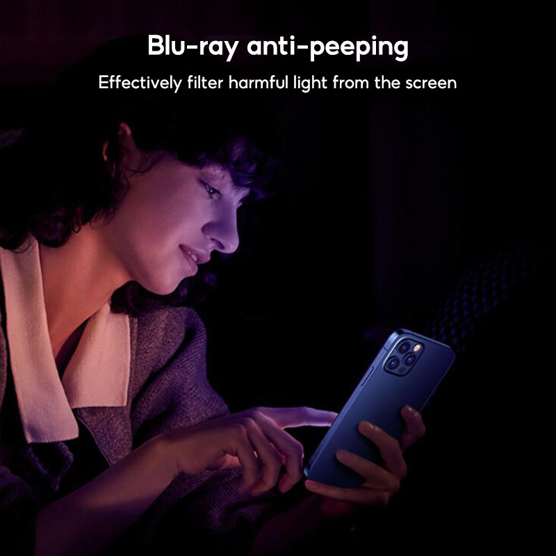 Mô tả Tbtic Cho iPhone Bảo Vệ Màn Hình Kính Cường Lực 16 15 14 13 12 11 Pro Max Plus XR X Xs Privacy Blueray Chống Ánh Sáng Xanh Vân Tay Bảo Vệ Toàn Diện Với Tự Động Căn Chỉnh Dễ Dàng Lắp Đặt - 2