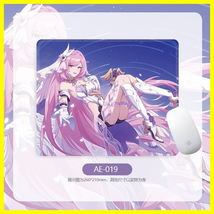 [Zoci] Miếng lót chuột Honkai Impact 3 Tấm lót chuột Elysia cỡ vừa thu gọn 3 Miếng đệm bàn ngoại vi trò chơi hai chiều Làm dày đường may