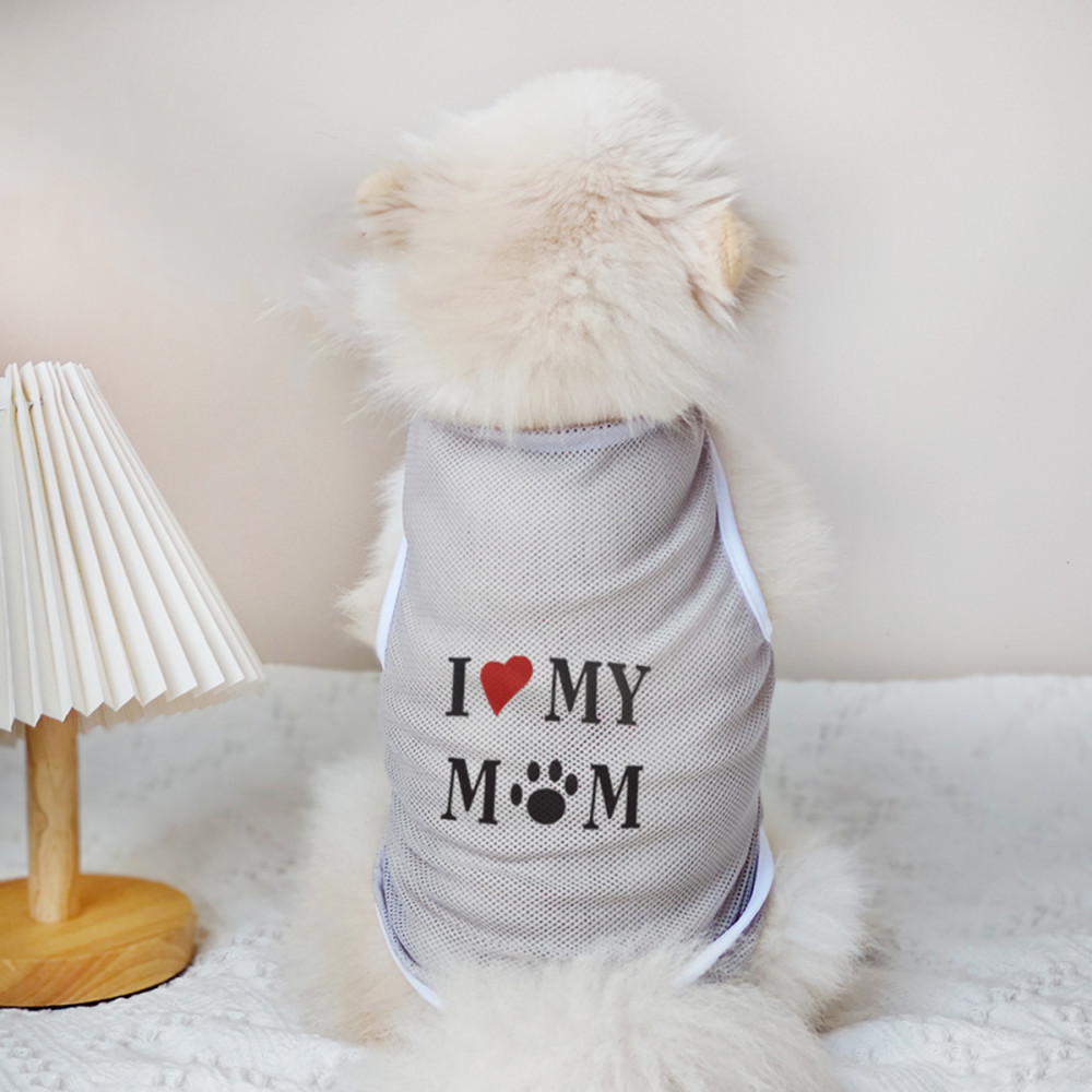 ✨ Hàng MỚI ✨ S-2xl Love Mom In hình chó Top Quần áo chó thời trang và thoải mái