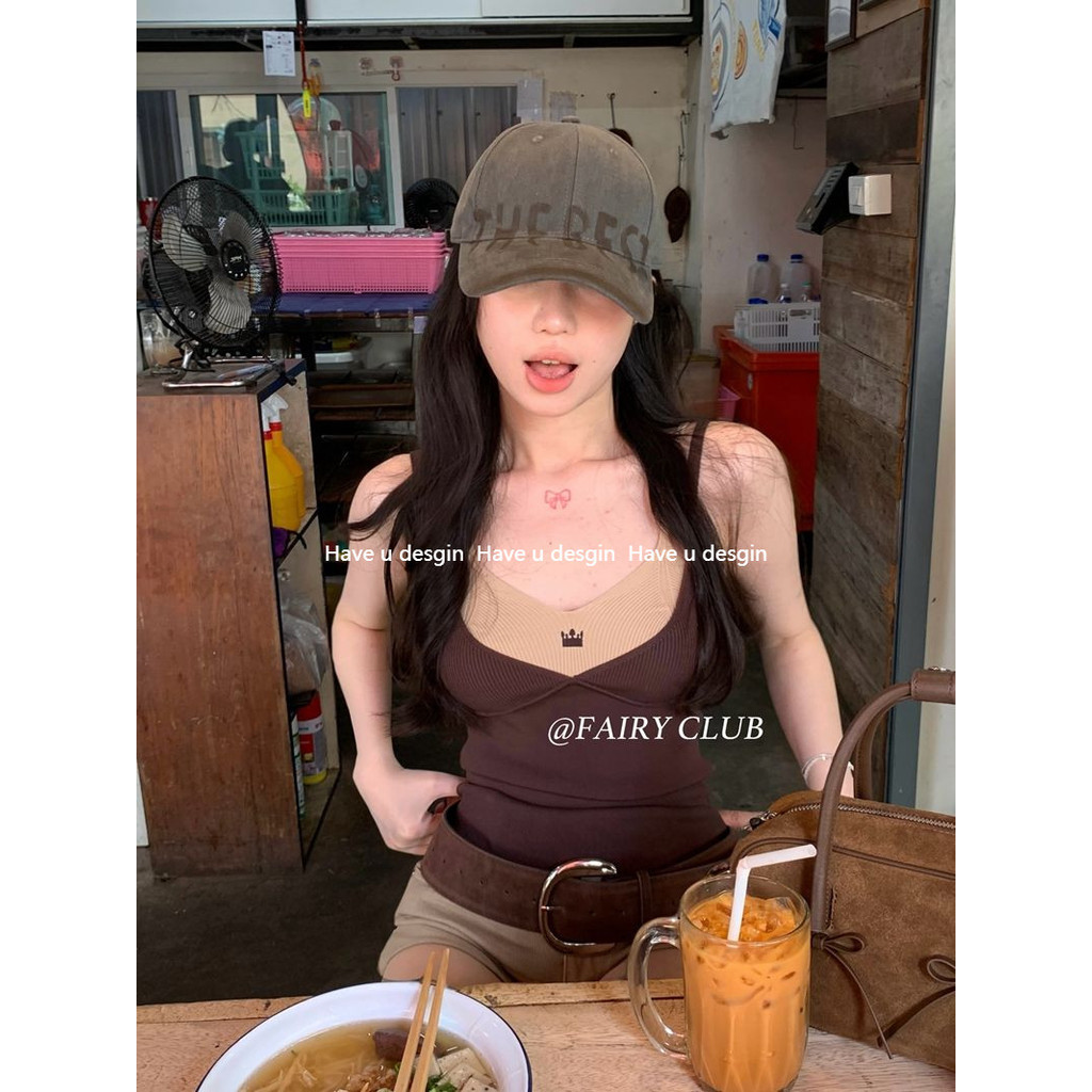 Have u desgin American Retro Letter Grey Gradient Mũ bóng chày rộng vành mặt Mũ nhỏ ins Mũ tuần hoàn đầu lớn phù hợp