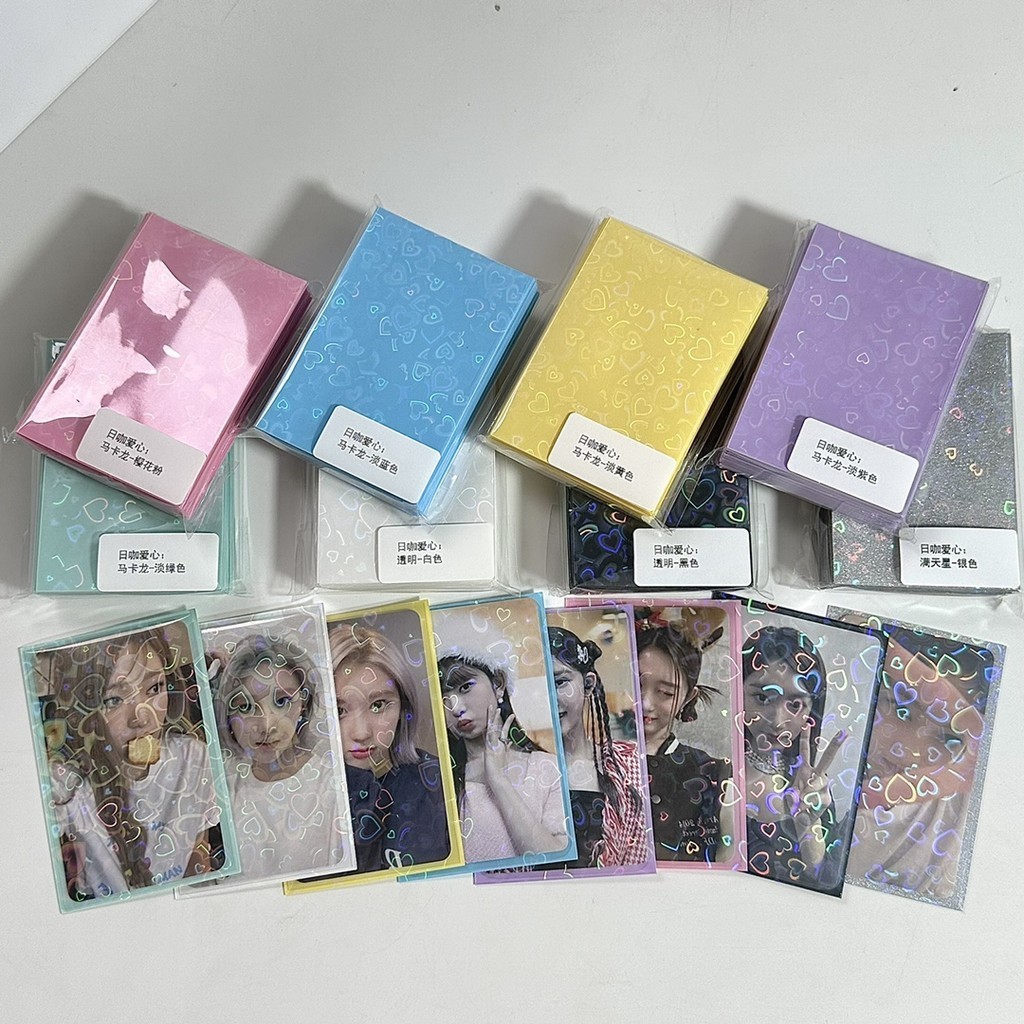 Linxx 50 Chiếc Nhiều Màu Sắc Mờ Thần Tượng Ảnh Tay Kpop LOMO Thẻ Lưu Trữ Album Trong Suốt Thẻ Ba Chiều Bao Gồm 61 * 91mm