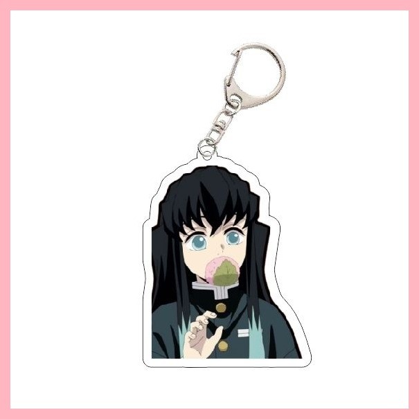Móc Khóa Mặt Dây Chuyền Demon Slayer Tokitou Muichirou Demon Slayer Kasumizhu Tokitou Muichiro Móc Khóa Hai Mặt Acrylic Hoạt Hình Dễ Thương Gửi Bạn Bè Schoolbag Mặt Dây Chuyền