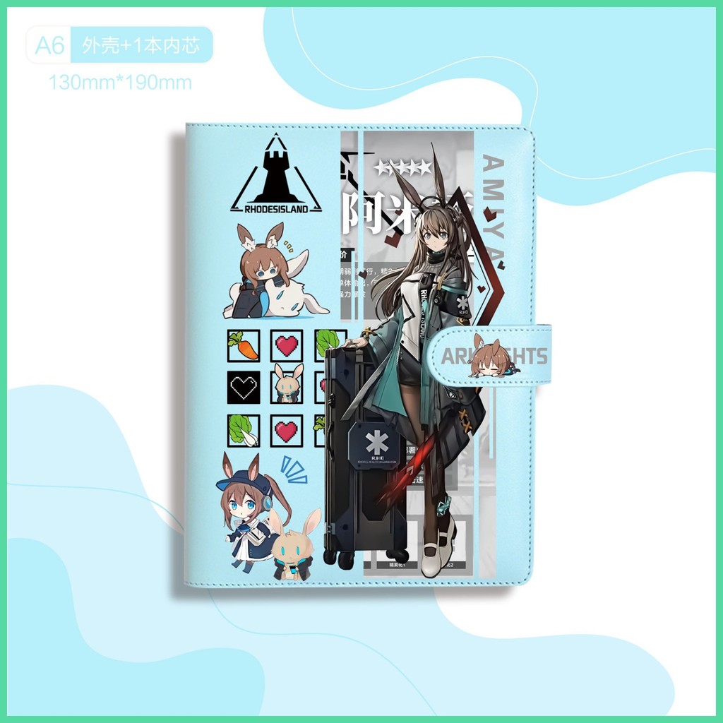 Sổ Tay Mới Nhà Arknights Arknights Arknights Muelsyse Texas Ark PU Cover Notebook Anime Hàng Hóa Rhode Island Sổ Tay Nhỏ Tươi Thời Trang Sinh Viên Nhật Ký Amiya Exusiai Skadi