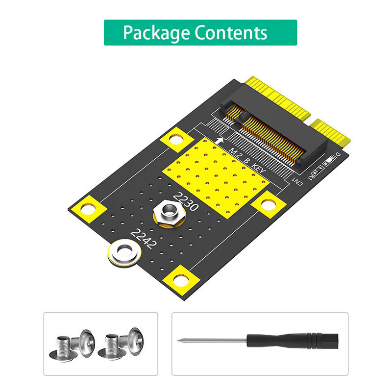 M.2 B Key to mSATA Adapter Card Riser NGFF M.2 SATA-Bus SSD sang mSATA ...