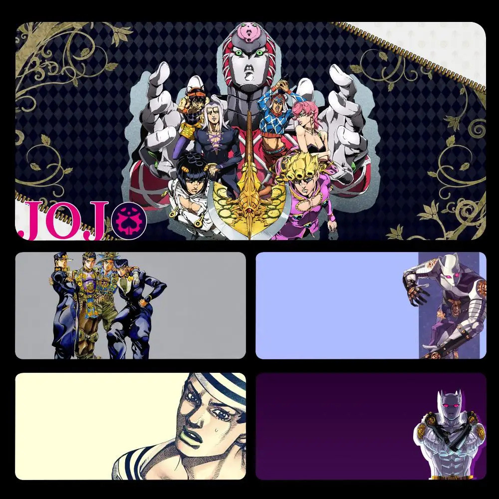 Anime J-JO-S BIZARRE ADVENTURE Mousepad Chuột Chơi Game Lớn Miếng Lót LockEdge Dày Bàn Phím Máy Tính Bàn Thảm