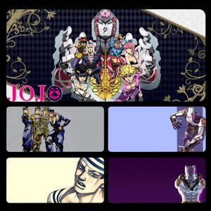 Anime J-JO-S BIZARRE ADVENTURE Mousepad Chuột Chơi Game Lớn Miếng Lót LockEdge Dày Bàn Phím Máy Tính Bàn Thảm