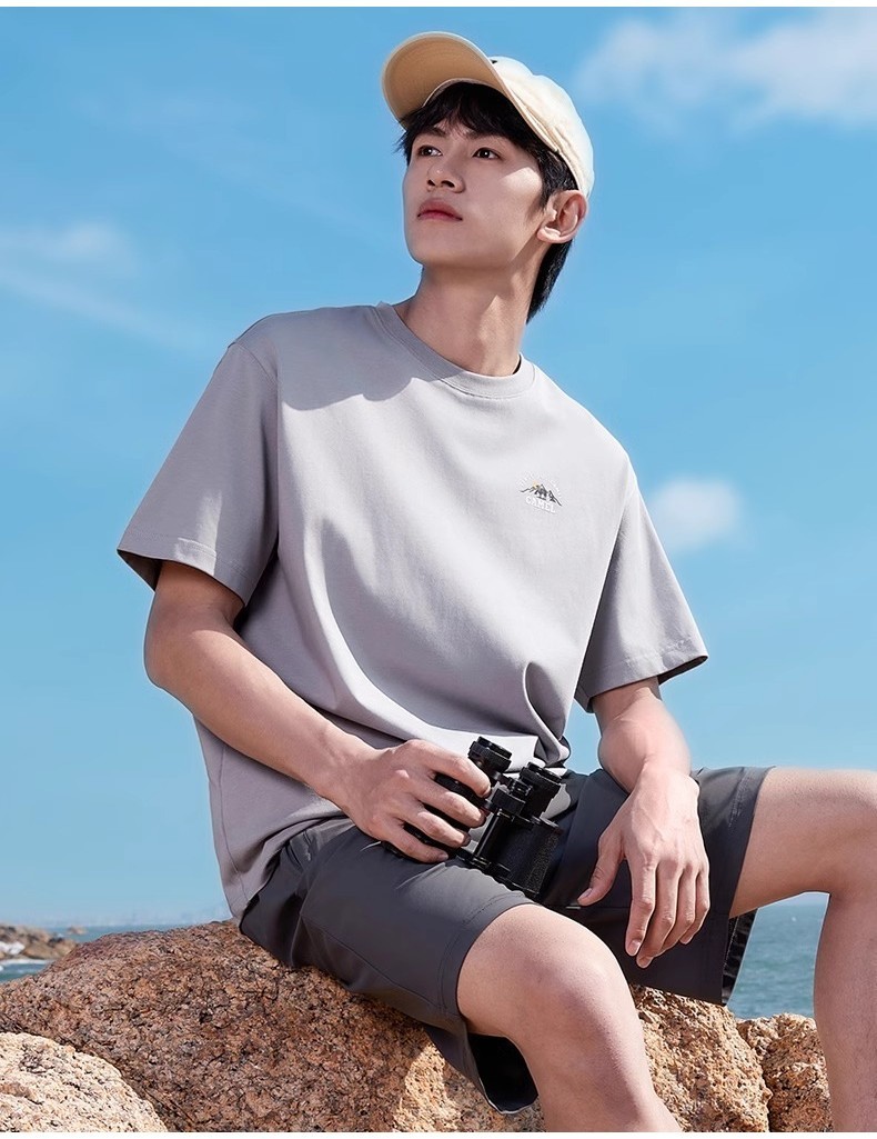 Mô tả Áo thun nam lạc đà Cotton mùa hè ngoài trời cổ tròn ngắn tay nửa tay dành cho nữ - 3