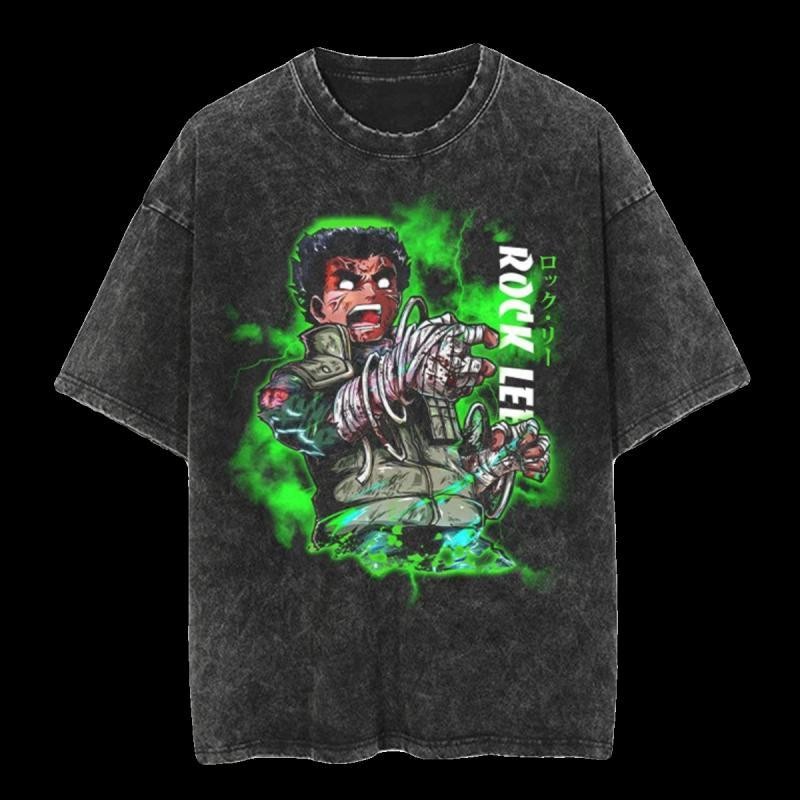 Áo thun phong cách mới tay ngắn NARUTO Sasuke NARUTO Jiraiya NARUTO Hoạt hình Anime oversize High Street vintage Washed Áo thun ngắn tay hợp thời trang Obito Itachi Kakashi