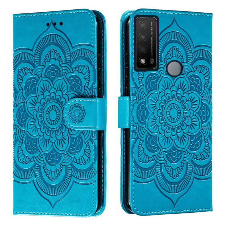 Emboss Hoa Da Ốp Lưng Điện Thoại Có TCL 20 R AX A SE XE 20E 20Y 20A 20R T671H 5087Z 5G Ví Lật Bao Funda