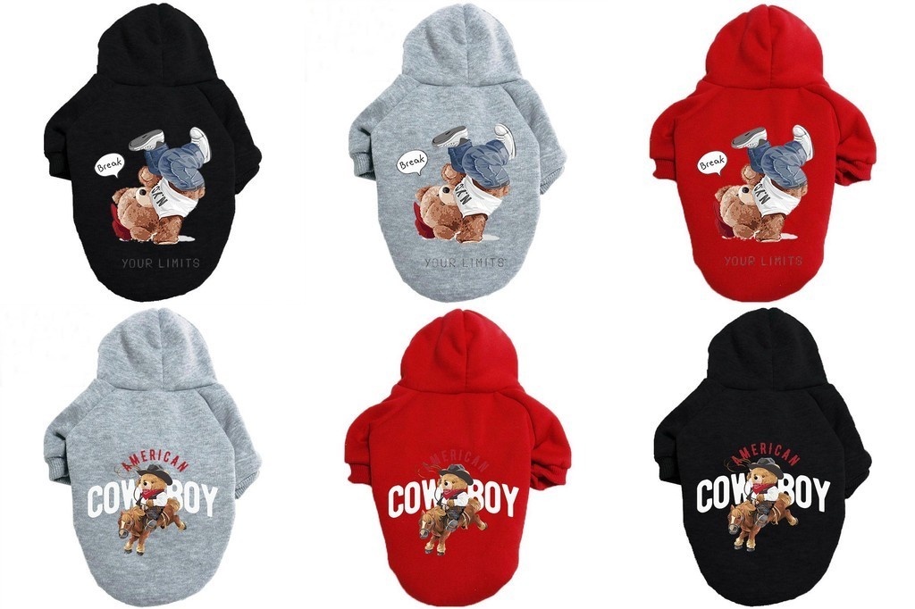 Áo hoodie in hình xu hướng thú cưng áo hoodie chó cỡ nhỏ và vừa quần áo có mũ trùm đầu cho chó