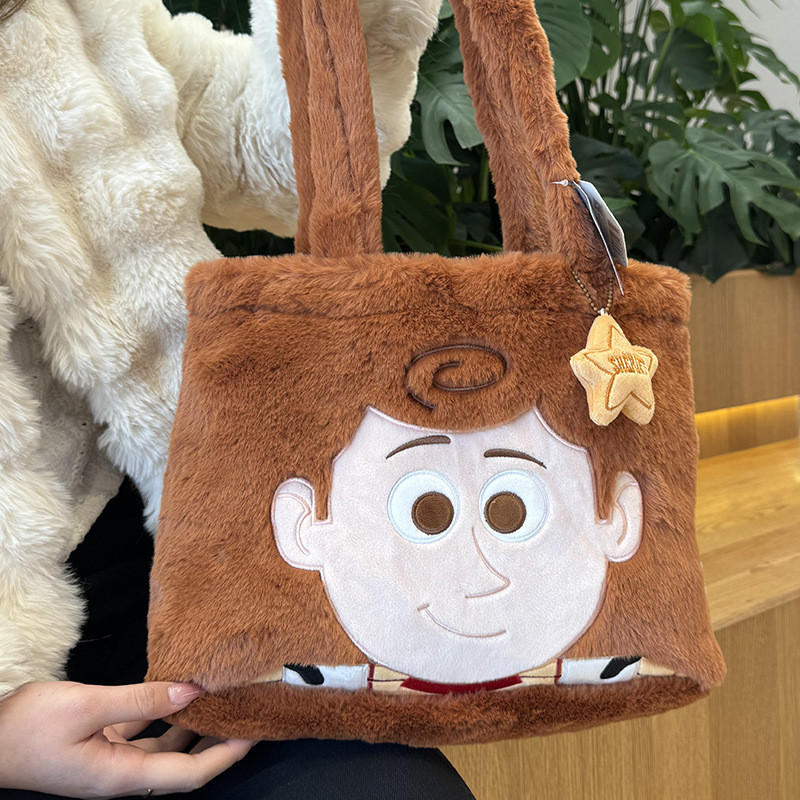 Túi Stitch Sang Trọng Đáng Yêu Với Dung Tích Lớn Woody Thu Đông Sang Trọng Túi Đeo Vai Đơn Sullivan Tote Túi Sách