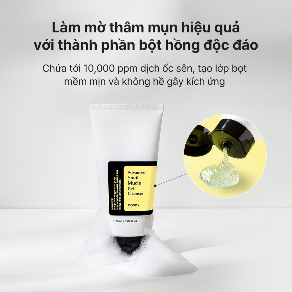 Mô tả Sữa rửa mặt COSRX 150ml dạng gel chiết xuất ốc sên - 3