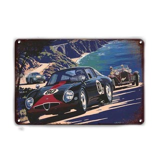 Vintage Alfa Romeo Nghệ Thuật Tín Hiệu Trang Trí Nhà Để Xe Áp Phích Phòng Nhà Tường Trang Trí Tấm Kim Loại Retro Xe Dán Người