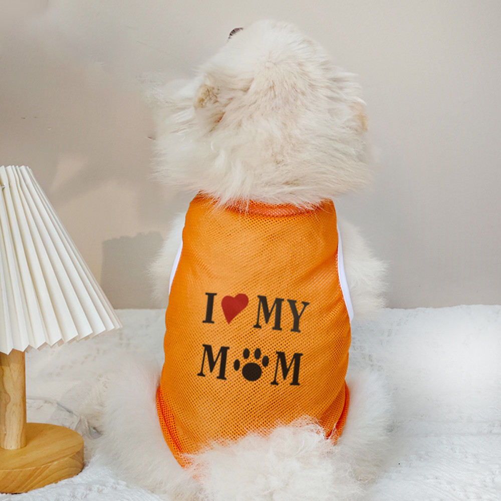 ✨ Hàng MỚI ✨ S-2xl Love Mom In hình chó Top Quần áo chó thời trang và thoải mái