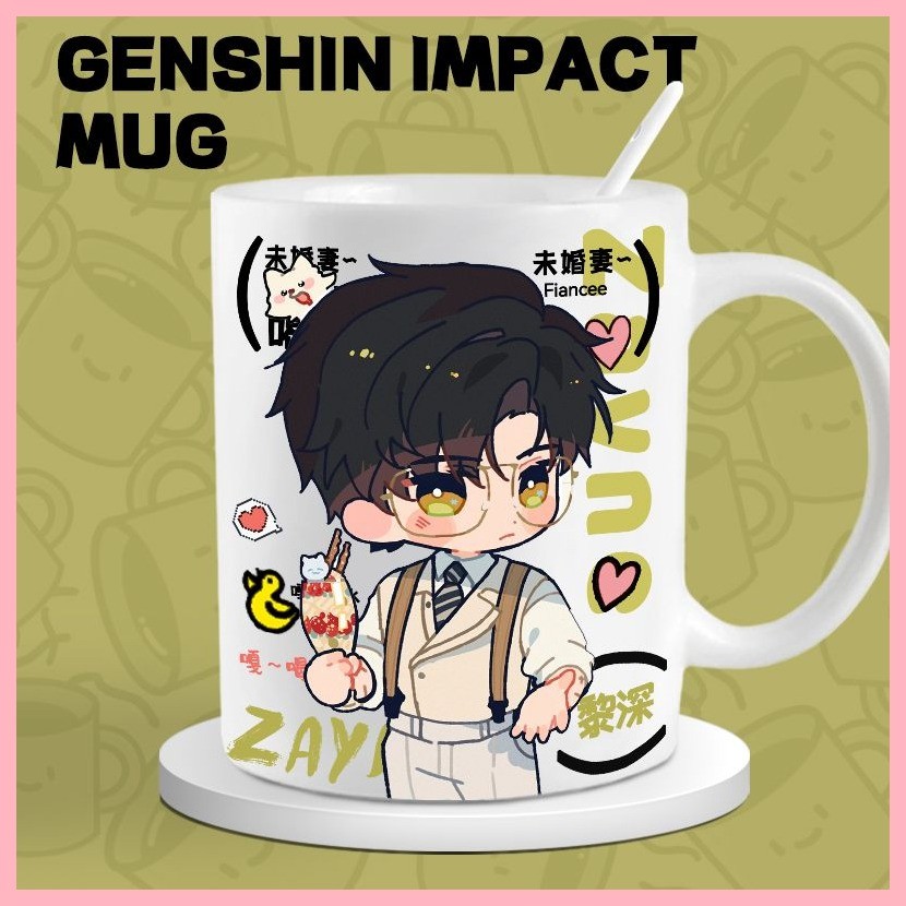 Cup Love and deepspace Sylus [Bộ sưu tập người 2960] Tình yêu và không gian sâu Sylus Trở lại Qiyu Ngày hè Li Shen Qin Che Mug Muỗng ăn sáng Cốc trà Cốc nước văn phòng Quà tặng Xavier Rafayel