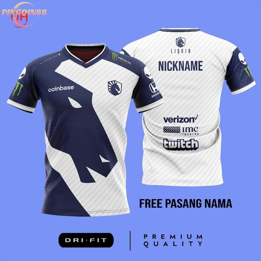 Jersey KAOS GAMING TEAM LIQUID 2024 MIỄN PHÍ TÙY CHỈNH NICKNAME Áo