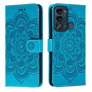 Emboss Hoa Da Ốp Lưng Điện Thoại Itel Vision 3 Turbo Plus S17 P38 Ví Datura Flip Book Case Cover Funda