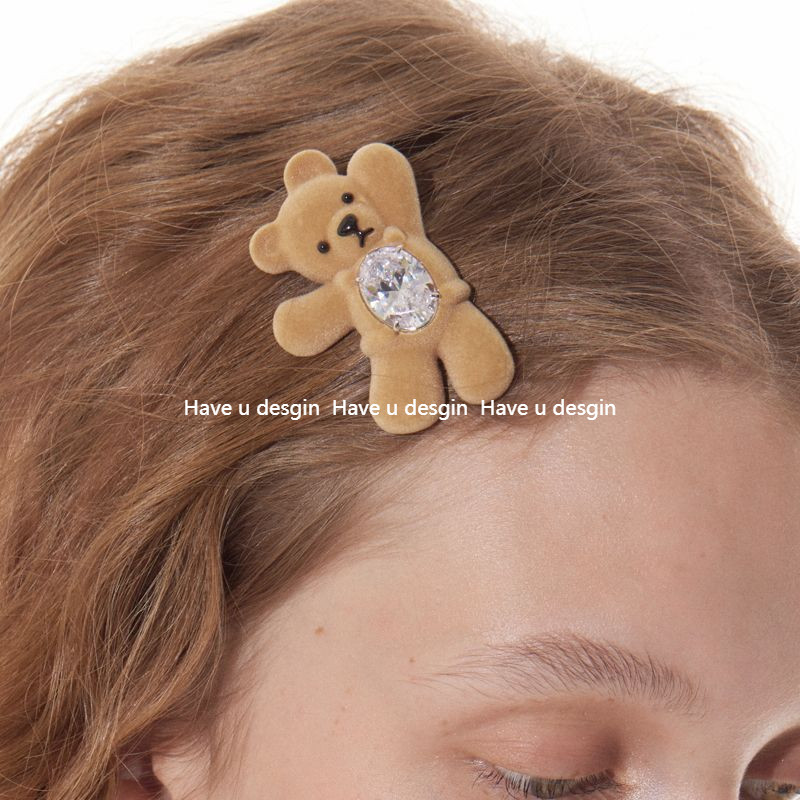Have u desgin Beckoning Bear Gem Kẹp tóc Quà tặng kẹp tóc