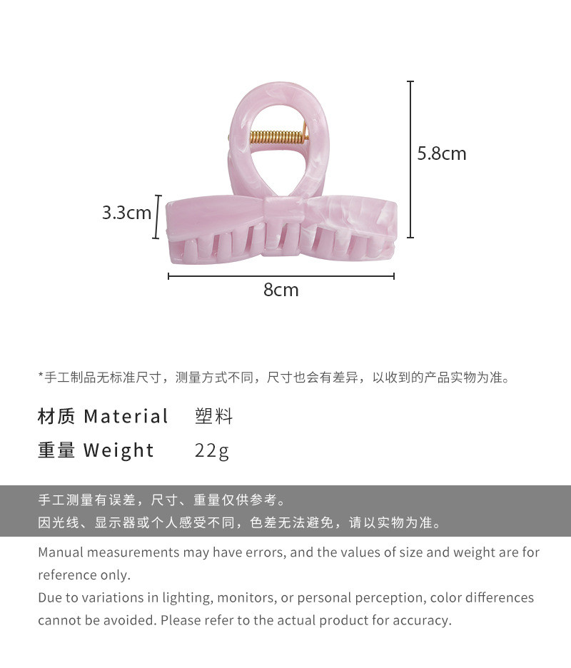 Kẹp tóc vừa phải Jelly Color Bow Kẹp tóc đơn giản